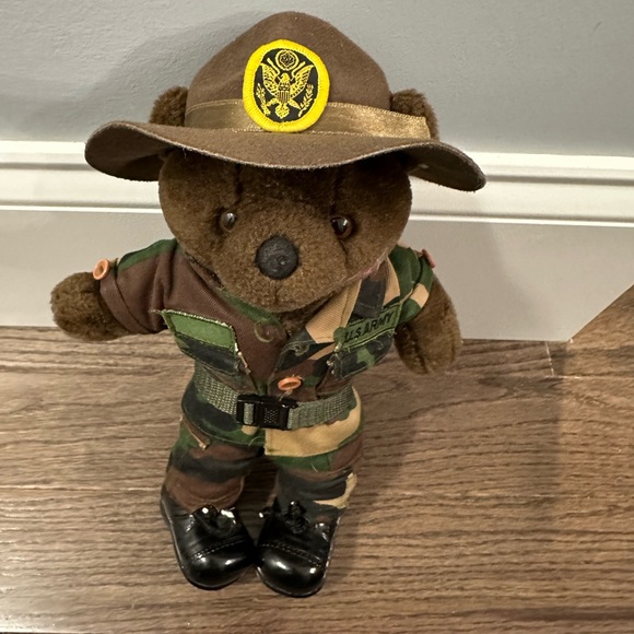 US Army Bear Forces Of America 11 Inch Bear. Button missing - Picture 1 of 6